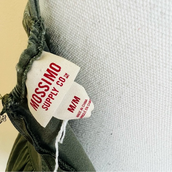 Mossimo Supply Co Olive Army Green Chambray Bustier Pocket Tank Cami Mini Dress - Picture 4 of 4